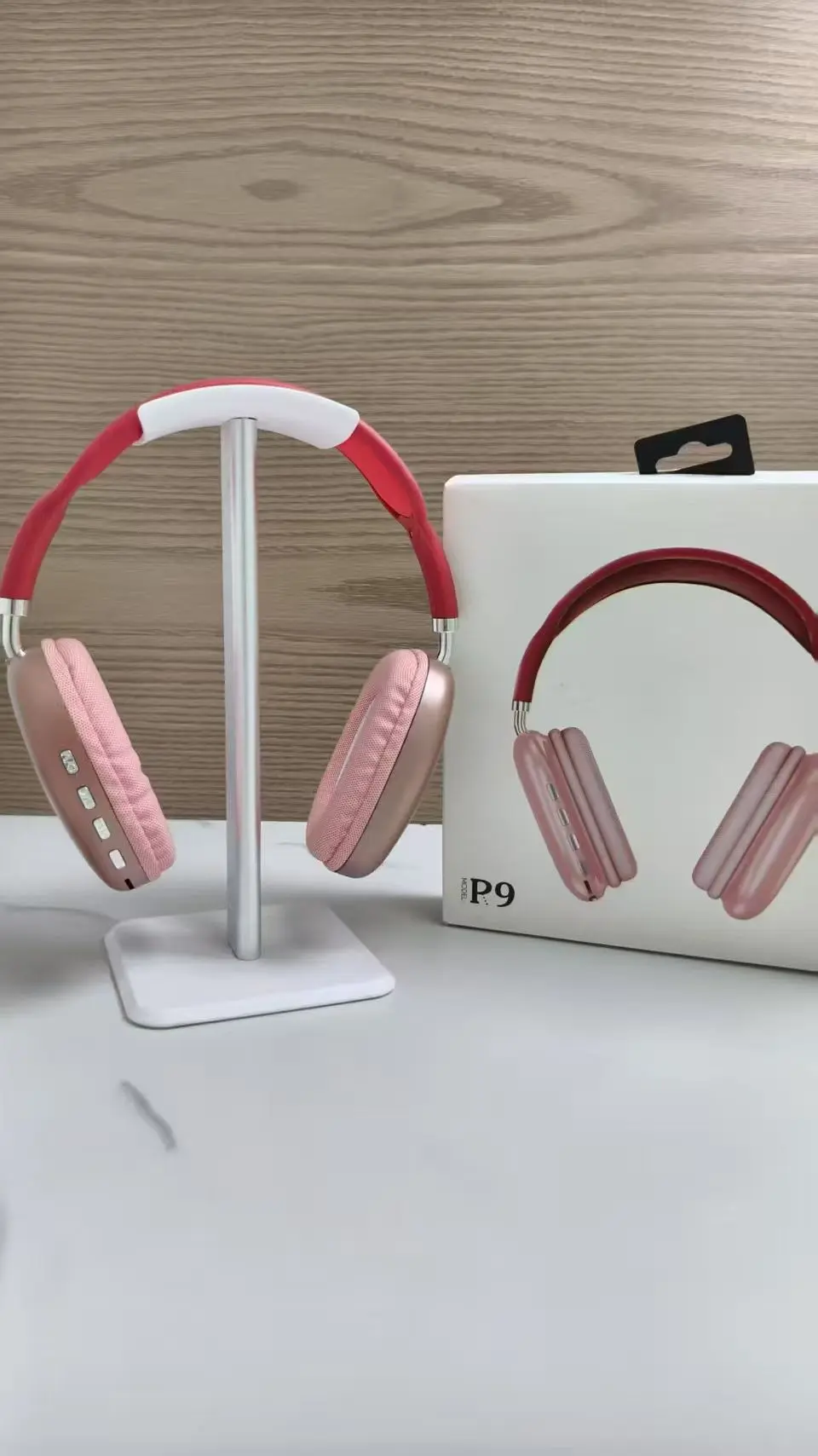 P9 KULAK ÜSTÜ KABLOSUZ BLUETOOTH KULAKLIK KIRMIZI